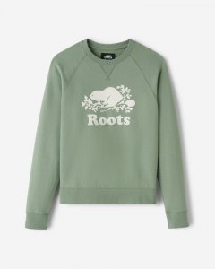 Roots Organic Original Crew Sweatshirt - EUCALYPTUS