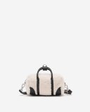 Roots Shearling Micro Banff Crossbody - NATURAL/BLACK