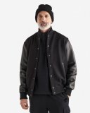 Roots Mens Classic Varsity Jacket - BLACK