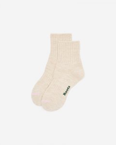 Roots Womens Heritage Cotton Ankle Sock - OATMEAL MIX