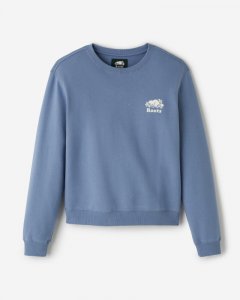 Roots Organic Cooper Relaxed Crew - SATIN BLUE