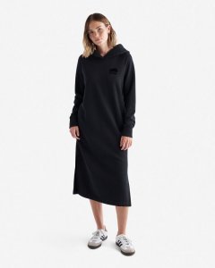 Roots Organic Cooper Hoodie Midi Dress - BLACK