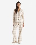 Roots Womens Park Plaid Pajama Set - FLAXSEED MIX