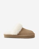 Roots Womens Shearling Platform Slipper - FAWN