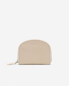 Roots Half Moon Wallet Cloud - BONE WHITE