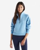 Roots Cloud Fleece Half Zip Sweatshirt - BLISSFUL BLUE