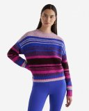 Roots Nordic Striped Sweater - SUNSET PURPLE