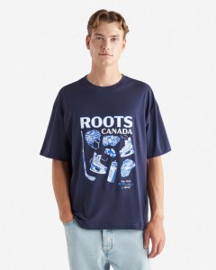 Roots Mens Roots Hockey T-Shirt - NAVY BLAZER