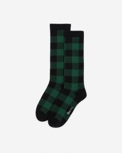 Roots Adult Park Plaid Sock - VARSITY GREEN MIX