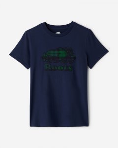 Roots Womens Inglenook Plaid T-shirt - BLACK WATCH