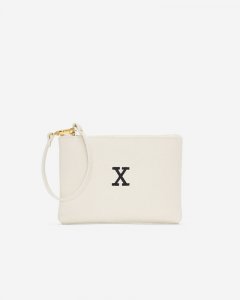 Roots Monogram Wristlet Ivory - X