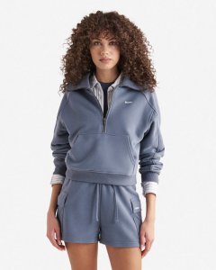 Roots Summer Cloud Half Zip Sweatshirt - THUNDERCLOUD BLUE