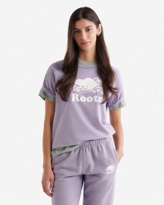 Roots Womens Organic Relaxed Cooper T-Shirt - LAVENDER MIST
