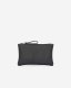 Roots Medium Zip Pouch Cervino - BLACK