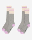 Roots Adult Cotton Cabin Pop Sock 2 Pack - GREY MIX