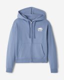 Roots Organic Original Relaxed Full Zip Hoodie - SATIN BLUE Roots Organic Original Relaxed Full Zip Hoodie - SATIN BLUE