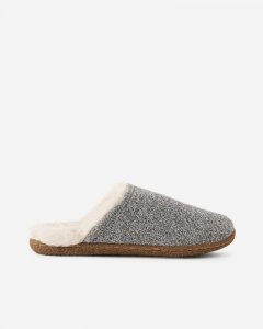 Roots Womens Mule Slipper - SALT & PEPPER