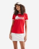 Roots Womens Northern Athletics Ringer T-shirt - JAM RED