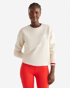 Roots Cabin Fleece Crew - BIRCH WHITE