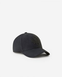 Roots Modern Leaf Baseball Cap - BLACK