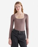 Roots Renew Long Sleeve Bodysuit - CINDER BROWN