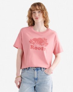 Roots Womens Organic Relaxed Cooper T-Shirt - BRANDIED APRICOT