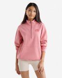 Roots Organic Cooper Relaxed Half Zip Stein - BRANDIED APRICOT