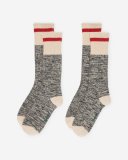 Roots Adult Classic Cotton Cabin Sock 2 Pack - SALT & PEPPER