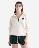 Roots Organic Cooper Relaxed Half Zip Stein - EGRET