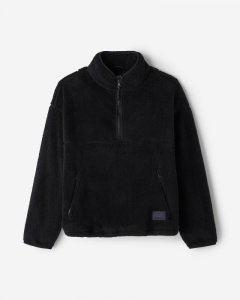 Roots Creekside Shearling Fleece Anorak - BLACK