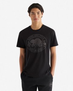 Roots Mens Heritage Beaver T-Shirt - BLACK