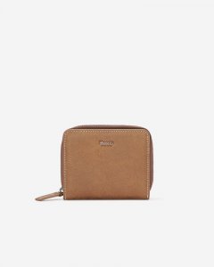 Roots Small Zip Around Clutch Tribe - NATURAL