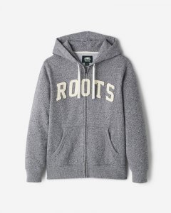 Roots Applique Full Zip Hoodie - SALT & PEPPER