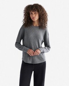 Roots Waffle Long Sleeve Top - SALT & PEPPER