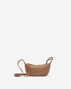 Roots Small Crescent Bag Cloud - TANNERY BROWN