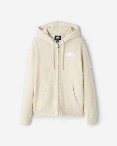 Roots Organic Original Full Zip Hoodie - ALMOND MILK