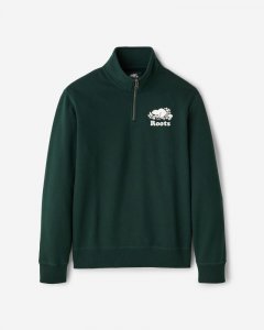 Roots Organic Original Half Zip Stein - VARSITY GREEN