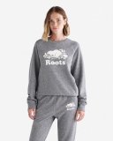 Roots Organic Original Crew Sweatshirt - SALT & PEPPER