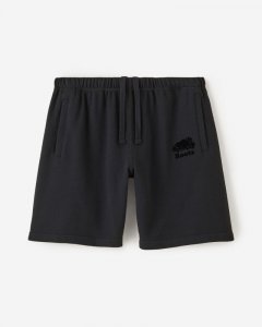 Roots Organic Original Longer Sweatshort 6 Inch - BLACK