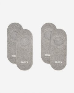 Roots Adult No Show Sock 2 Pack - GREY MIX