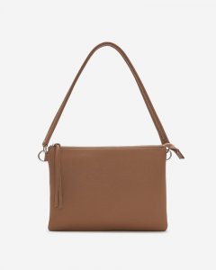 Roots Large Twinsie Bag Cloud - TANNERY BROWN