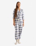 Roots Womens Park Plaid Pajama Set - INK BLUE