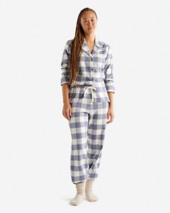 Roots Womens Park Plaid Pajama Set - INK BLUE