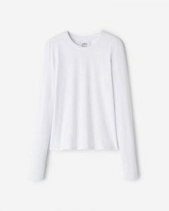 Roots Renew Fitted Long Sleeve Top - WHITE
