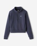 Roots Cloud Fleece Half Zip Sweatshirt - INK BLUE
