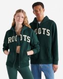 Roots Applique Full Zip Hoodie - VARSITY GREEN