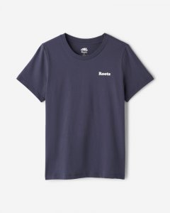 Roots Womens Cherry Blossom T-Shirt - DUSTY BLUE