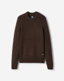 Roots Robson Saddle Crew Sweater - ESPRESSO BROWN MIX