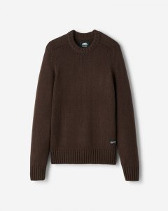 Roots Robson Saddle Crew Sweater - ESPRESSO BROWN MIX