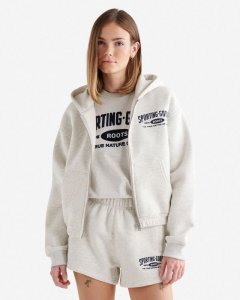 Roots Sporting Goods 99 Full Zip Hoodie - WHITE MIX